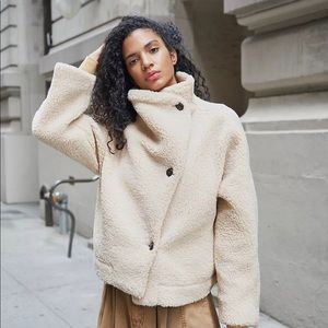 Free People Izzy Wrap Teddy Jacket